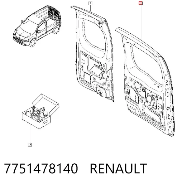 Porta traseira esquerda 7751478140 Renault (RVI)