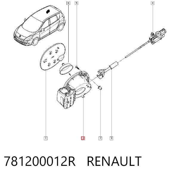 Caixa de gargalo de enchimento do tanque de combustível 781200012R Renault (RVI)