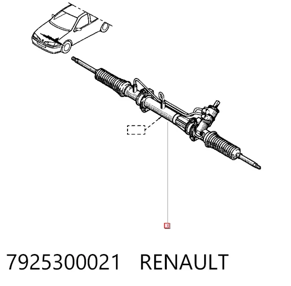 Cremalheira da direção 7925300021 Renault (RVI)