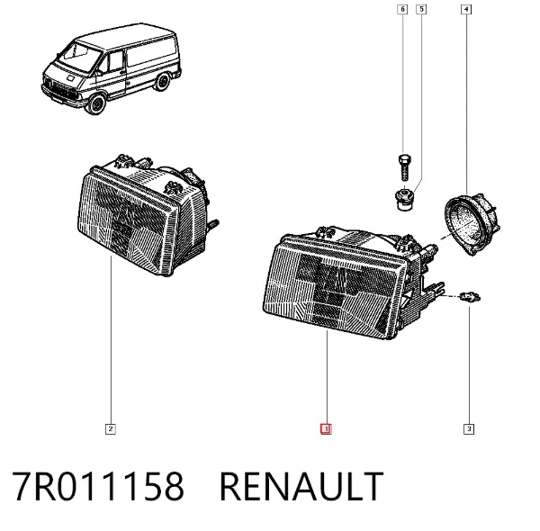 Luz esquerda 7R011158 Renault (RVI)