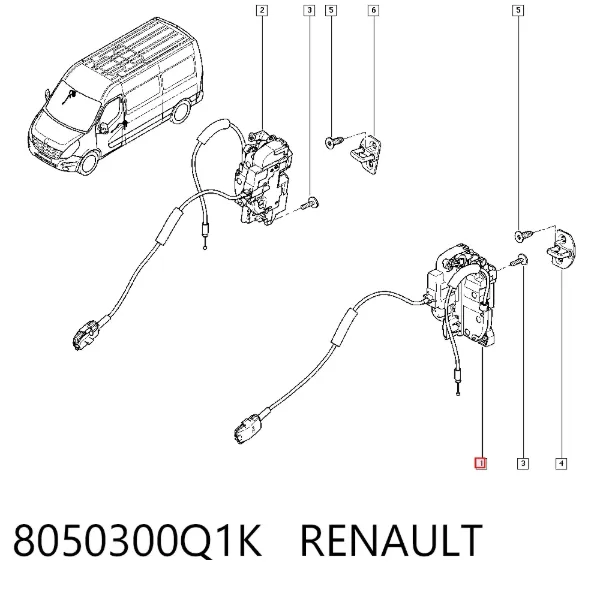 Fecho da porta dianteira esquerda 8050300Q1K Renault (RVI)