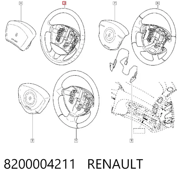 Volante 8200004211 Renault (RVI)