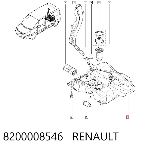 Tanque de combustível Renault Espace IV