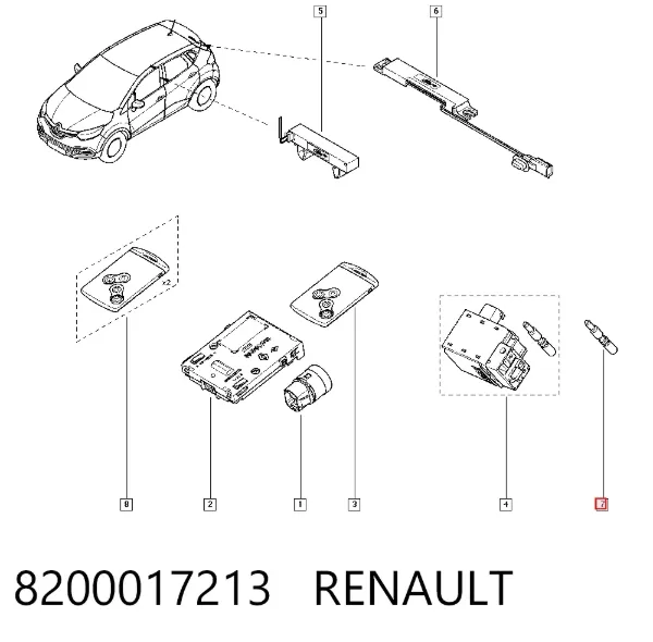 Parafuso de fixação do mecanismo de bloqueio do volante de direção 8200017213 Renault (RVI)