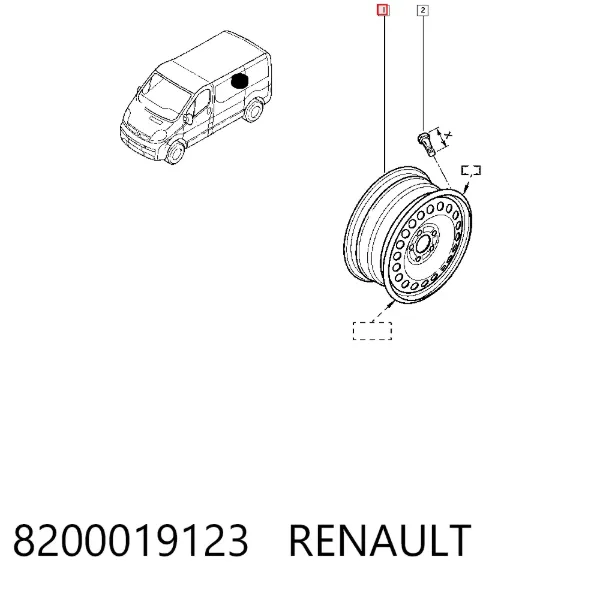 Discos de roda de aço (estampados) 8200570328 Nissan/Infiniti
