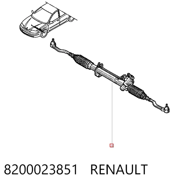 Cremalheira da direção 8200023851 Renault (RVI)
