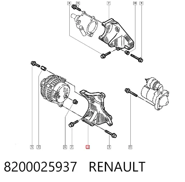 Consola do compressor de aparelho de ar condicionado 8200025937 Renault (RVI)