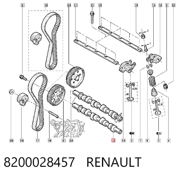 Árvore distribuidora de motor Renault Twingo I