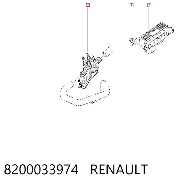 Aquecedor elétrico do fluido de esfriamento 8200033974 Renault (RVI)