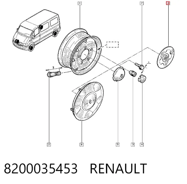 Coberta de disco de roda 8200035453 Nissan/Infiniti