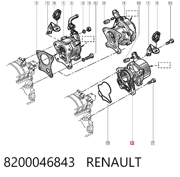 Bomba a vácuo 8200046843 Renault (RVI)