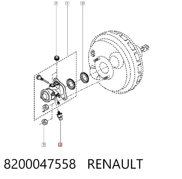 Sensor de pressão de fluido de freio 8200047558 Renault (RVI)