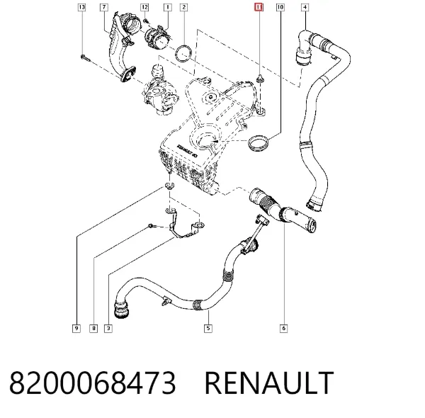 Consola de filtro de ar 8200068473 Renault (RVI)