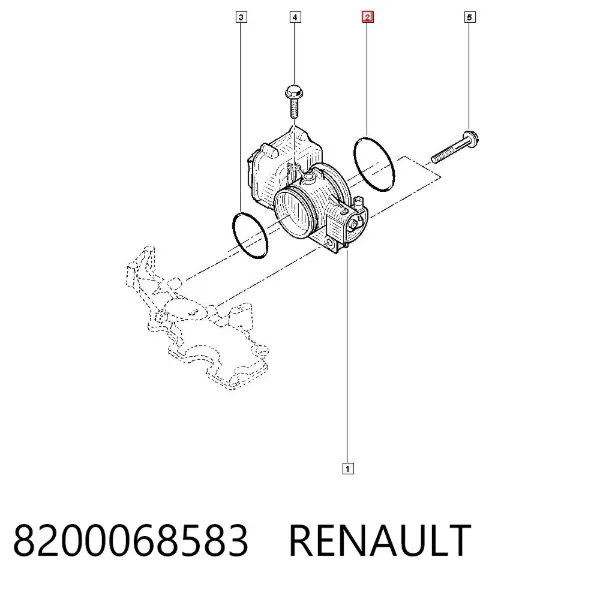 Vedante da válvula de borboleta 8200068583 Renault (RVI)
