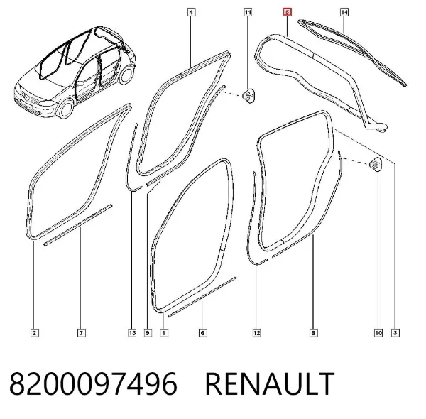 Compactador de porta-malas (de 3ª/5ª porta traseira) 8200097496 Renault (RVI)