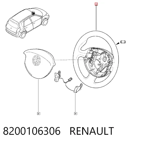Volante 8200106306 Renault (RVI)