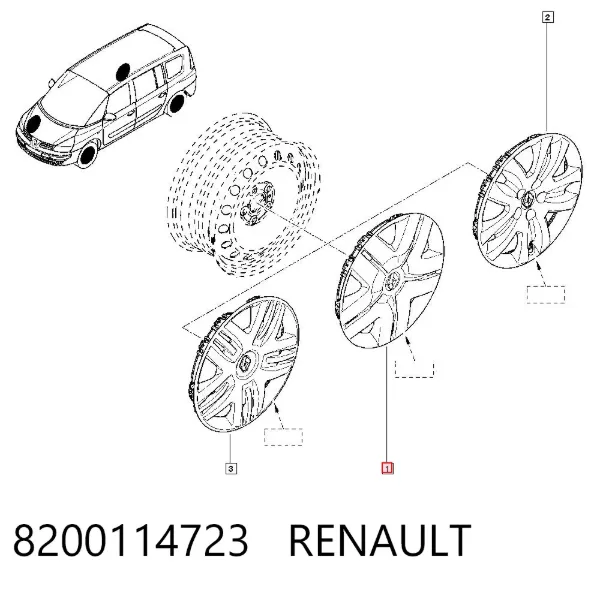Coberta de disco de roda 8200114723 Renault (RVI)