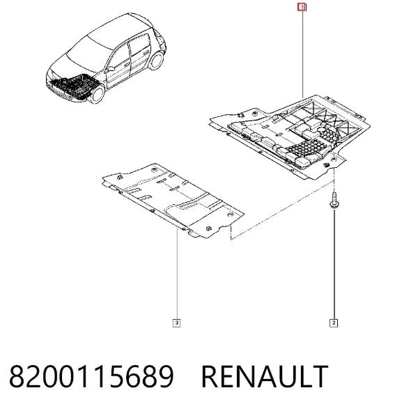 Proteção de motor, de panela (da seção de motor) 8200115689 Renault (RVI)