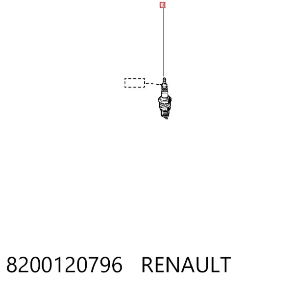 Vela de ignição 8200120796 Renault (RVI)