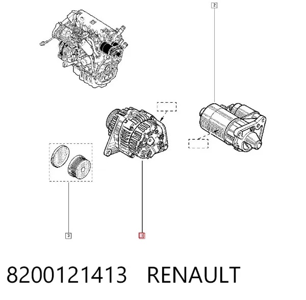 Gerador 8200121413 Renault (RVI)