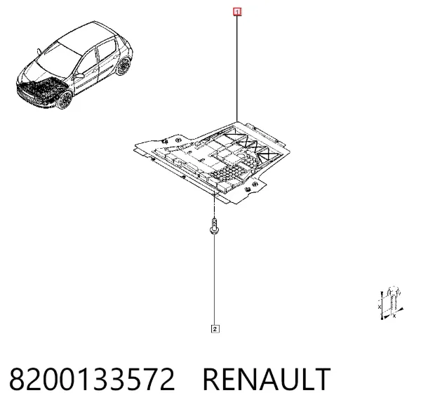 Proteção de motor, de panela (da seção de motor) 8200133572 Renault (RVI)