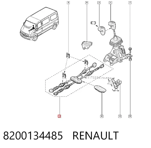 Cabo de mudança duplo 8200134485 Renault (RVI)