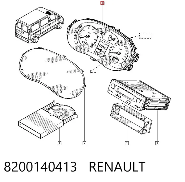 Painel de instrumentos (quadro de instrumentos) 8200140413 Renault (RVI)