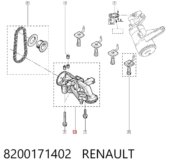 Bomba de óleo 8200171402 Renault (RVI)