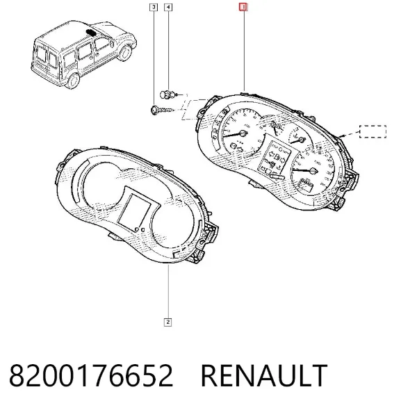 Painel de instrumentos (quadro de instrumentos) 8200176652 Renault (RVI)