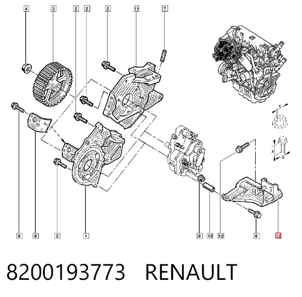Consola da bomba de combustível da Bomba de Combustível de Pressão Alta 8200193773 Renault (RVI)