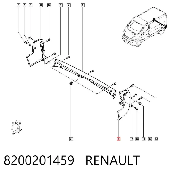 Pára-choque traseiro, parte esquerda 8200201459 Renault (RVI)