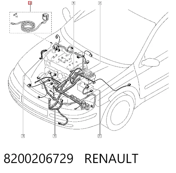 Sensor de pressão de combustível 8200206729 Renault (RVI)