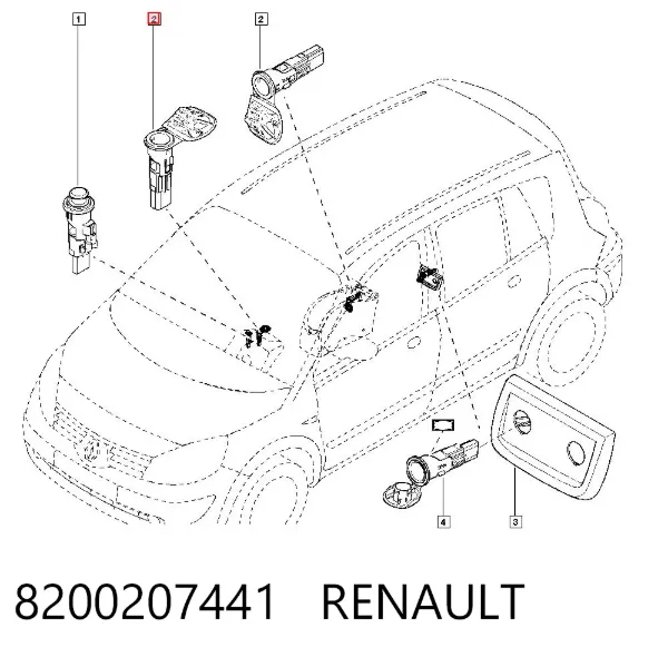 Assento (tomada) de acendedor de cigarros 8200207441 Renault (RVI)