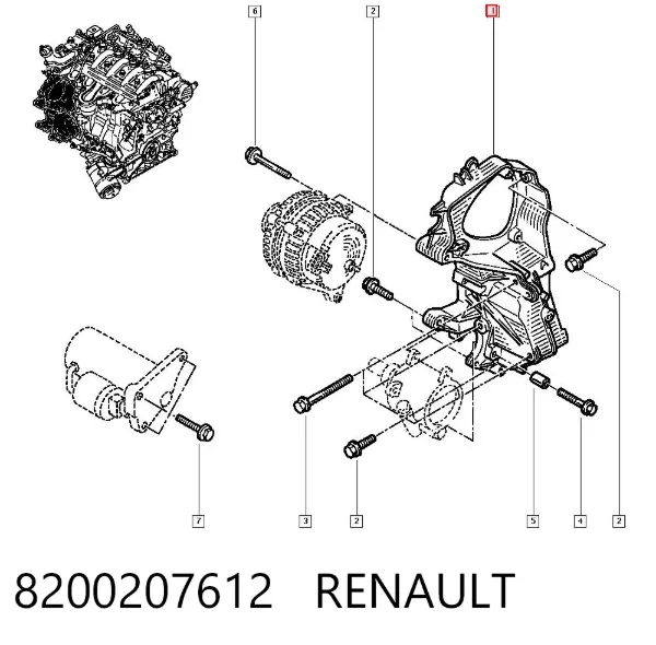 Consola do gerador 8200207612 Renault (RVI)