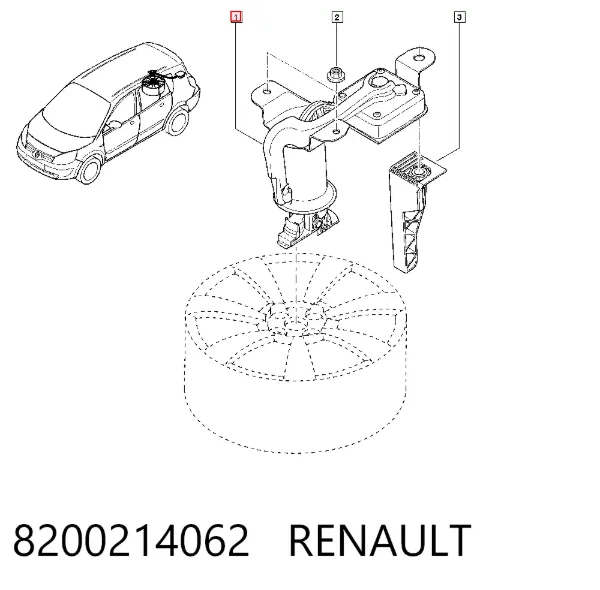 Guincho da roda de recambio 8200214062 Renault (RVI)