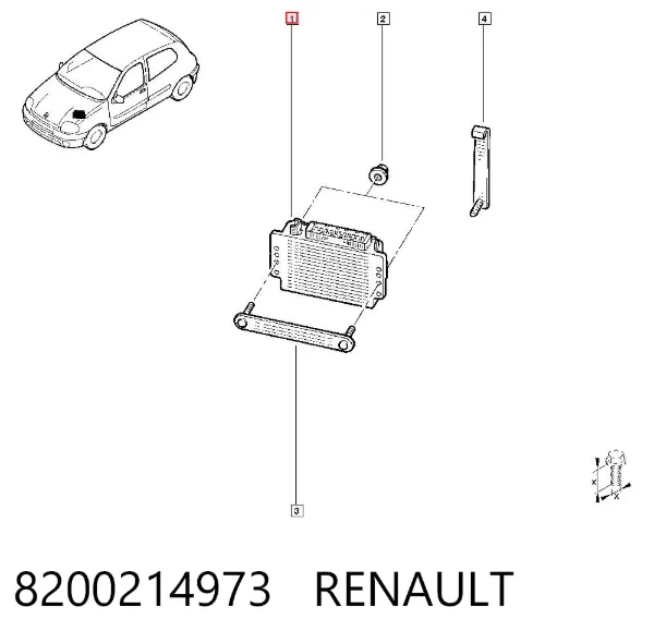 Módulo de direção (Centralina eletrônica) de motor 8200214973 Renault (RVI)