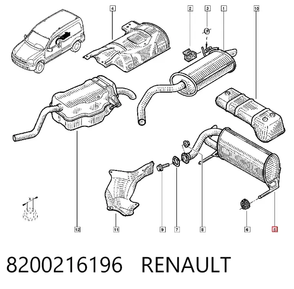 Bomba de água (bomba) de esfriamento 8200216196 Renault (RVI)