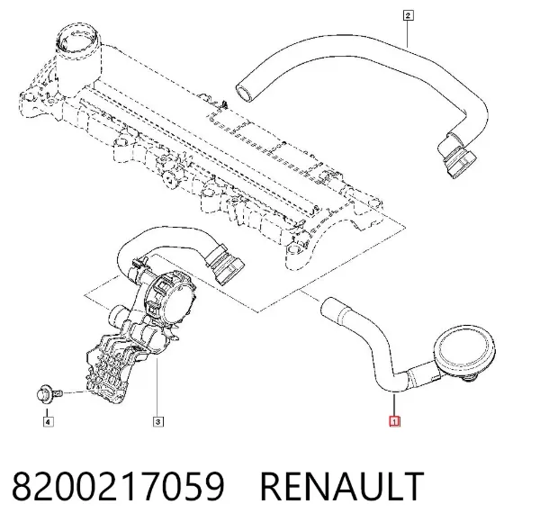 Separador de óleo (separador) do sistema de ventilação de cárter 8200217059 Renault (RVI)