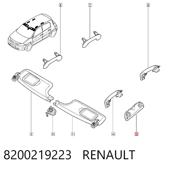 Estojo para os óculos 8200219223 Renault (RVI)