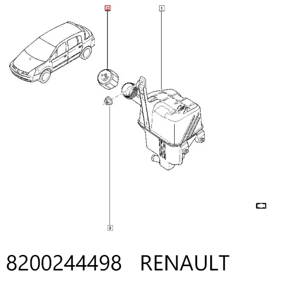 Tampa (tampão) do tanque de expansão 8200244498 Renault (RVI)