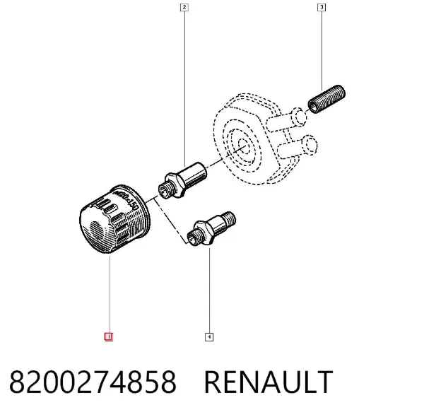 Filtro de óleo 8200274858 Renault (RVI)