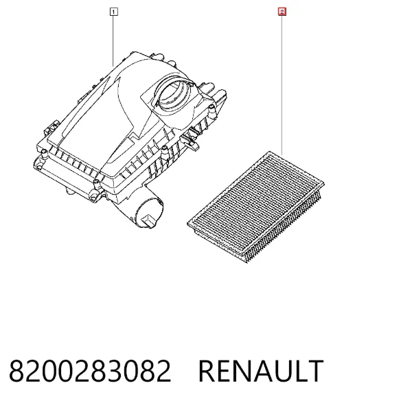 Filtro de ar 8200283082 Renault (RVI)