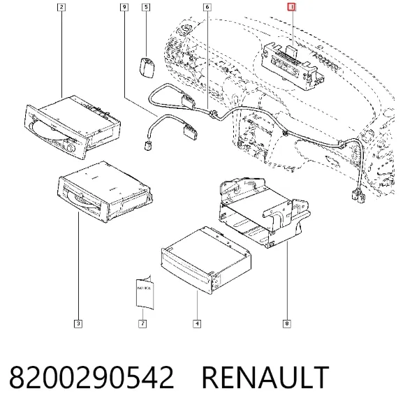 Mostrador multifuncional 8200290542 Renault (RVI)