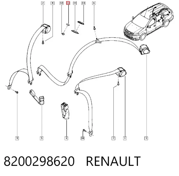 Estojo para os óculos 8200298620 Renault (RVI)