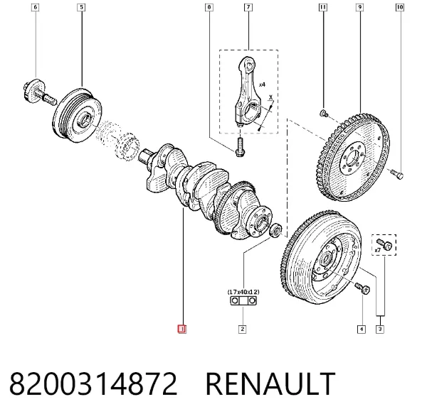 Cambota de motor 8200314872 Renault (RVI)