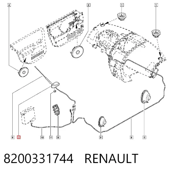 Placa sobreposta do pára-choque traseiro 8200331744 Renault (RVI)