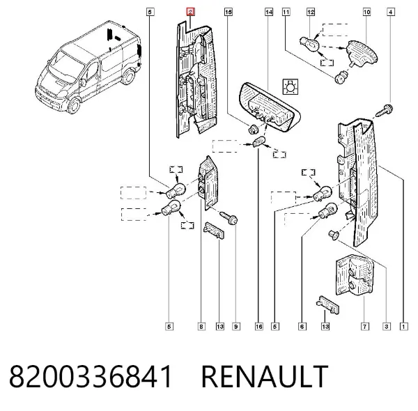 Lanterna traseira direita 8200336841 Renault (RVI)
