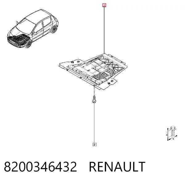 Proteção de motor, de panela (da seção de motor) 8200346432 Renault (RVI)
