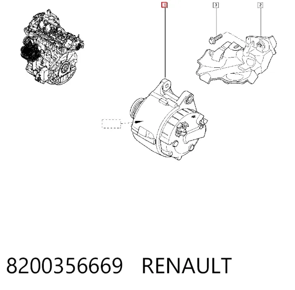 Gerador 8200356669 Renault (RVI)