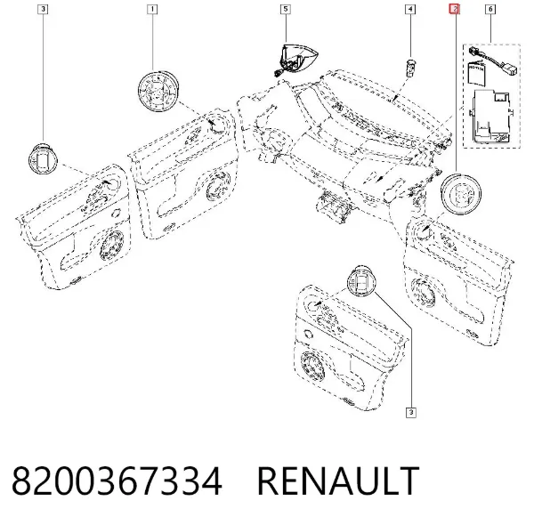 Unidade de controlo dos modos de aquecimento/condicionamento 8200367334 Renault (RVI)